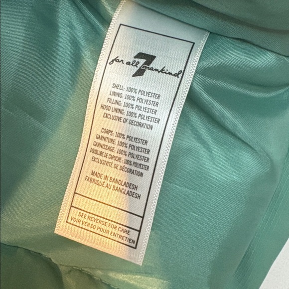 7 For All Mankind Kids' Zip Up Fleece with Hood, Size 4T, Green - Picture 4 of 6